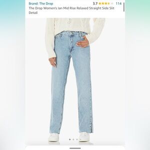 The Drop Jeans, Lightwash, raw hem w/cut detail